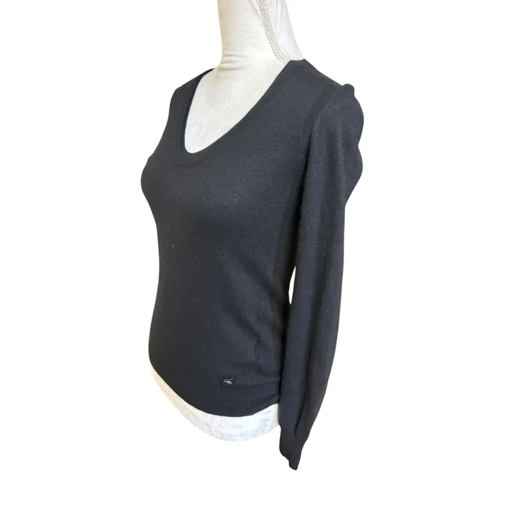 Porsche Design 100% Black Cashmere V Neck Long Sleeve Sweater Basic Capsule - S